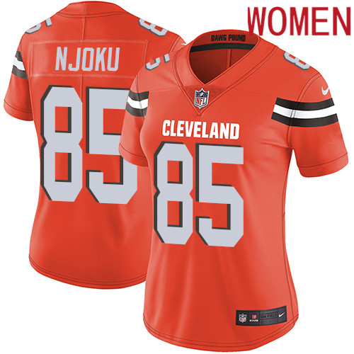2019 Women Cleveland Browns #85 Njoku Orange Nike Vapor Untouchable Limited NFL Jersey